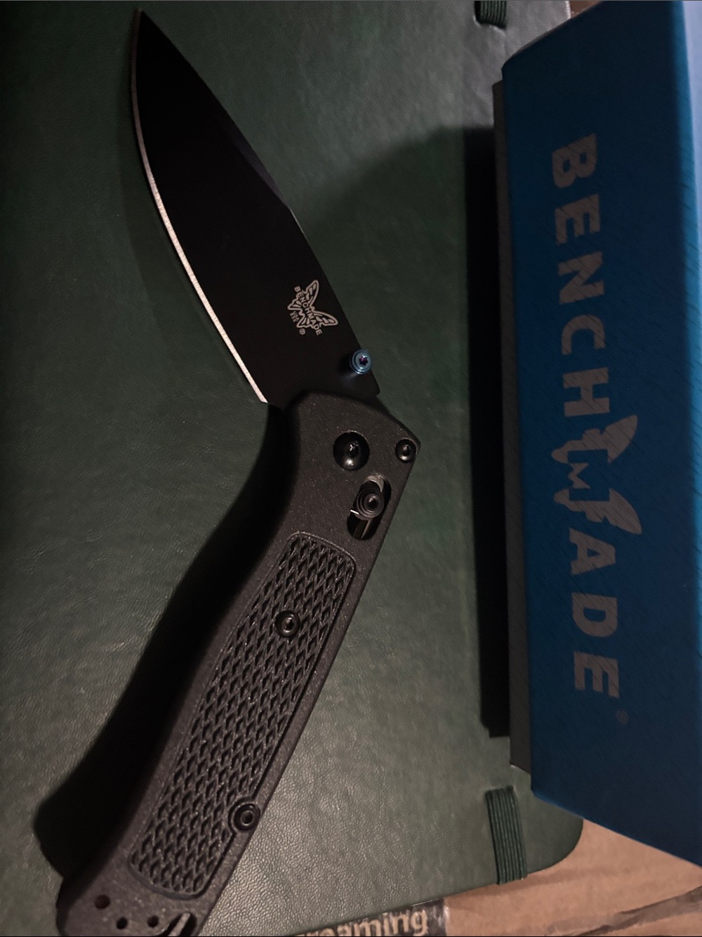 Bench Black Folding Pocket Knife with Textured Handle - Picture 3 of 4